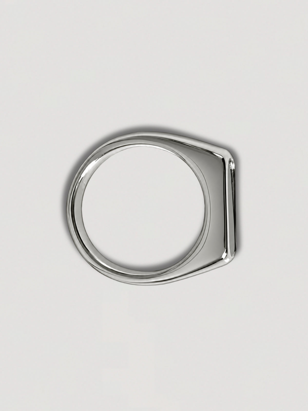 BLACK ELONGATED SIGNET RING - STAINLESS STEEL