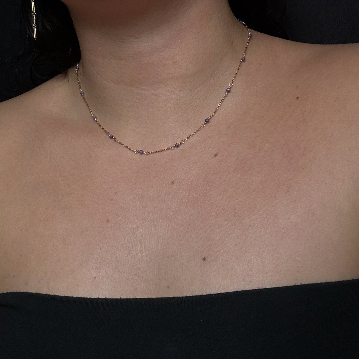 IZA NECKLACE- PURPLE ZIRCON