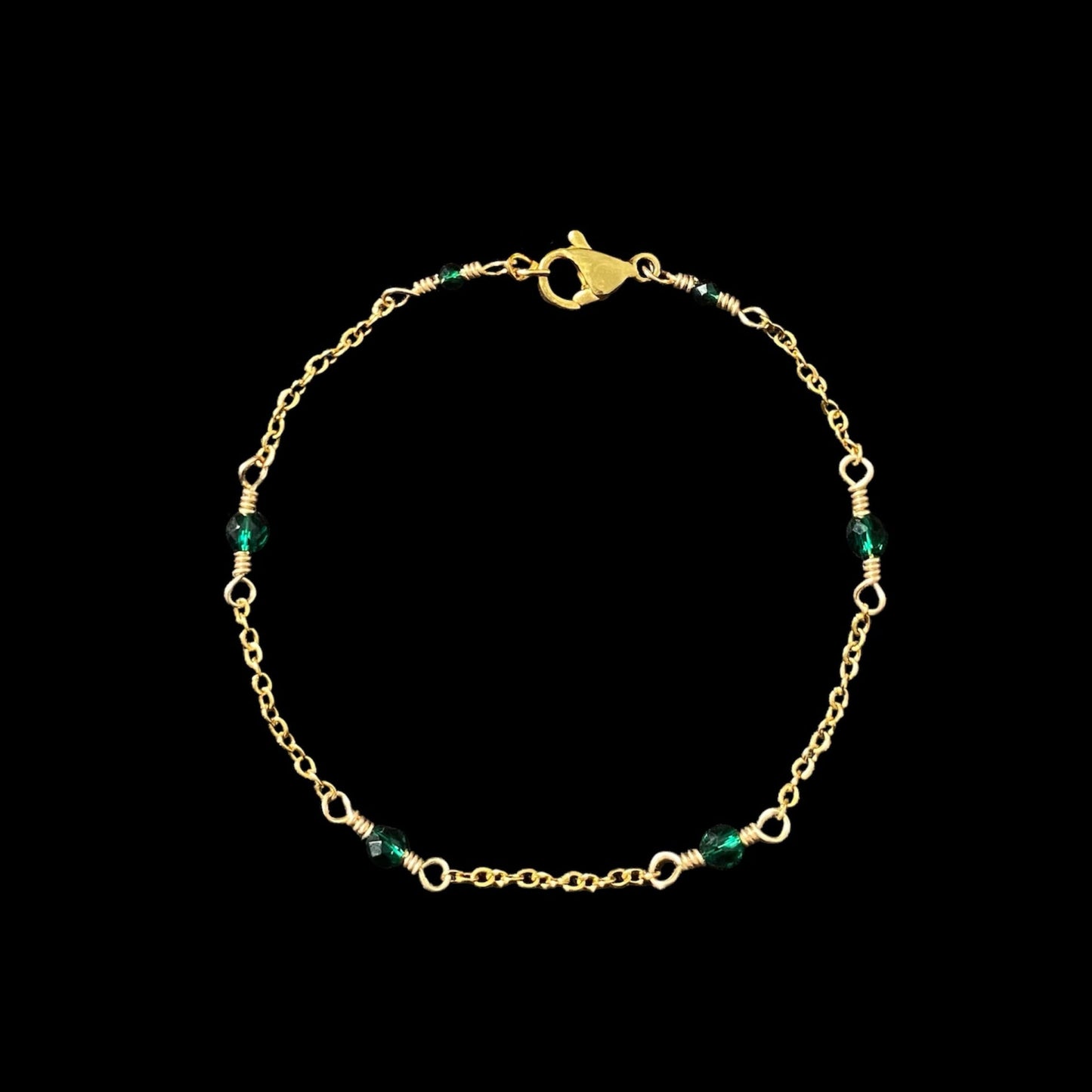 IZA SET - EMERLAD - NECKLACE, EARRINGS, BRACELET