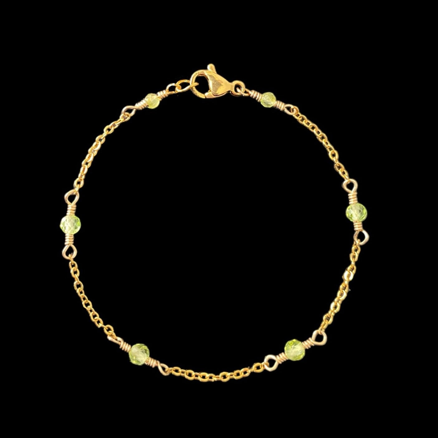 IZA SET - PERIDOT - NECKLACE, EARRINGS, BRACELET