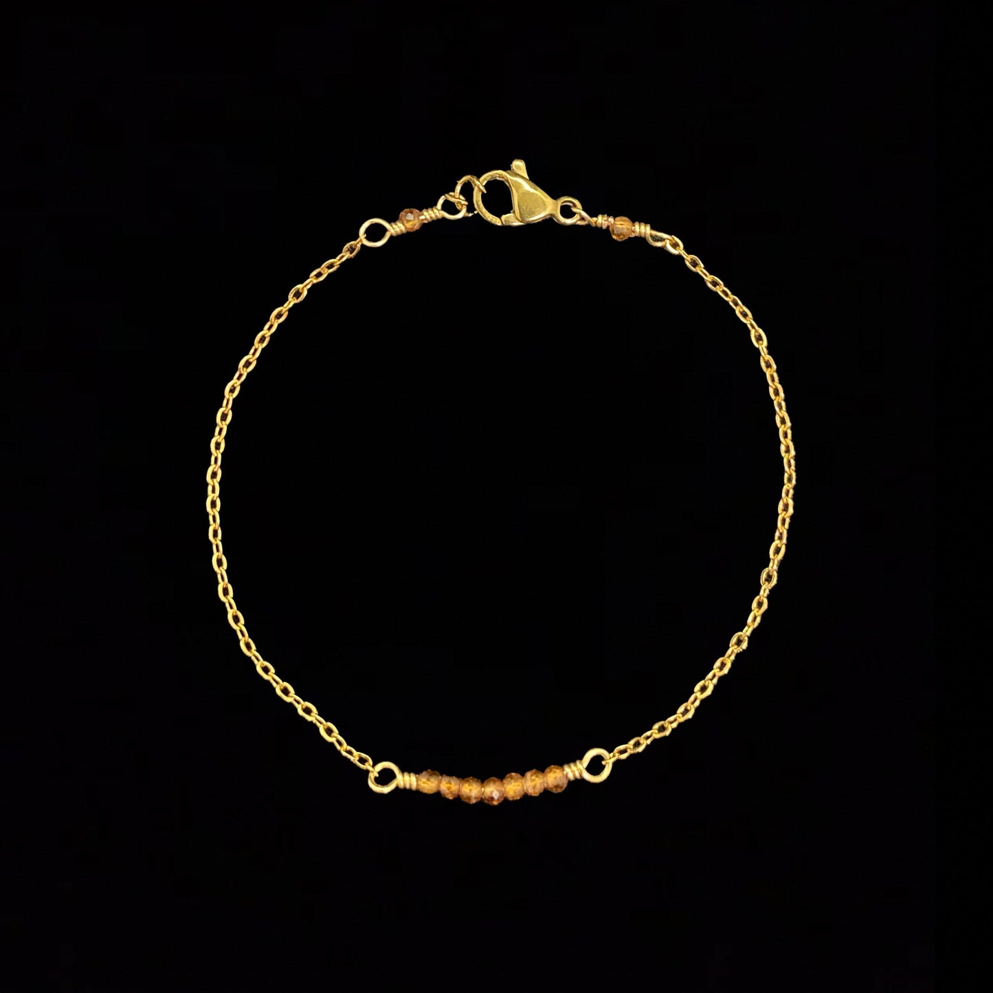 CIERLO SET - ORANGE GARNET - NECKLACE, EARRINGS, BRACELET