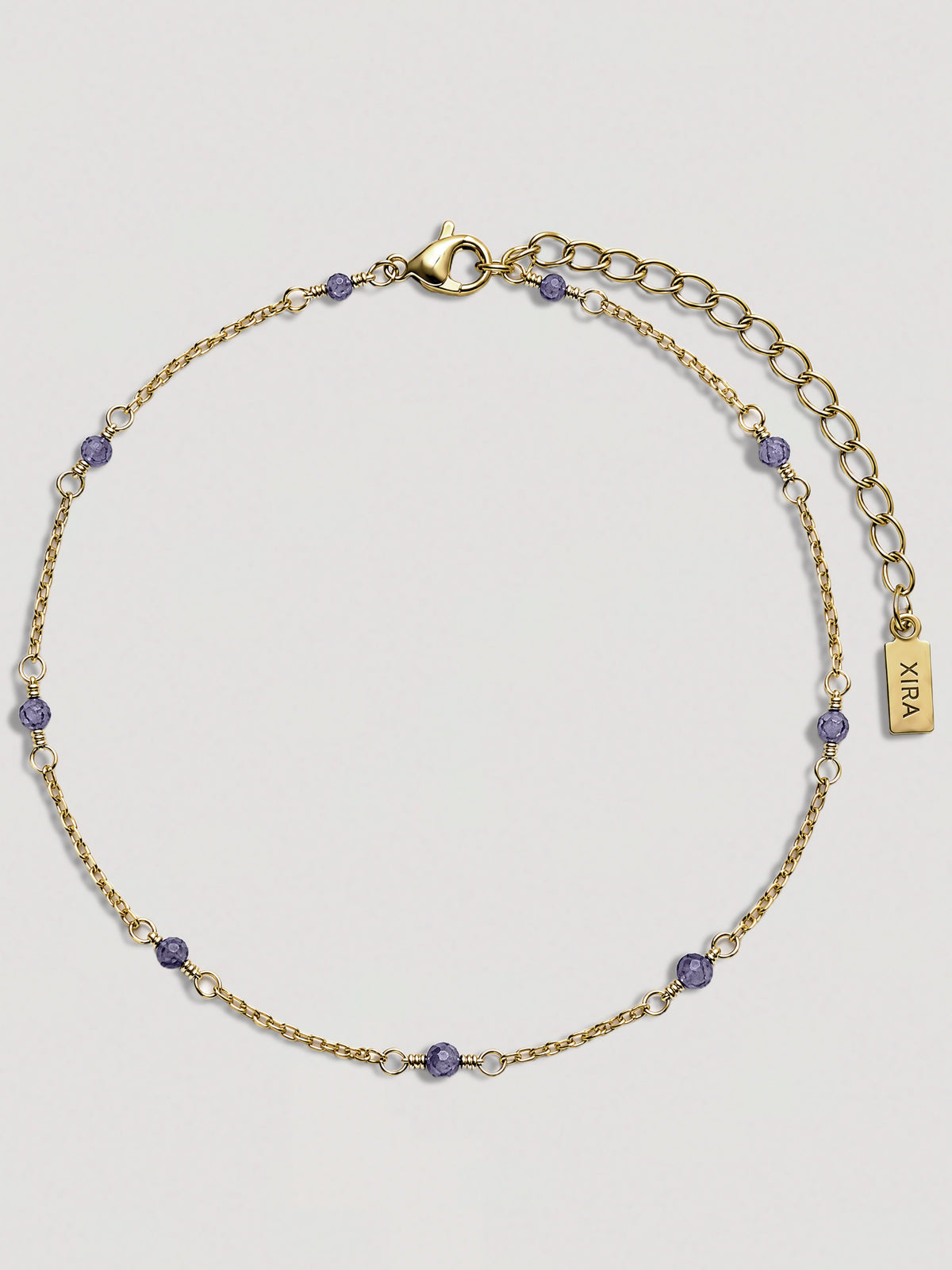 IZA ANKLET - PURPLE ZIRCON