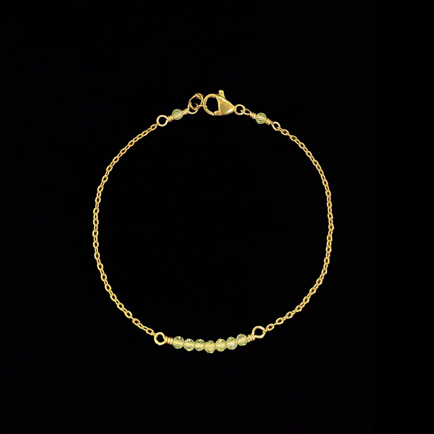 CIERLO SET - PERIDOT - NECKLACE, EARRINGS, BRACELET