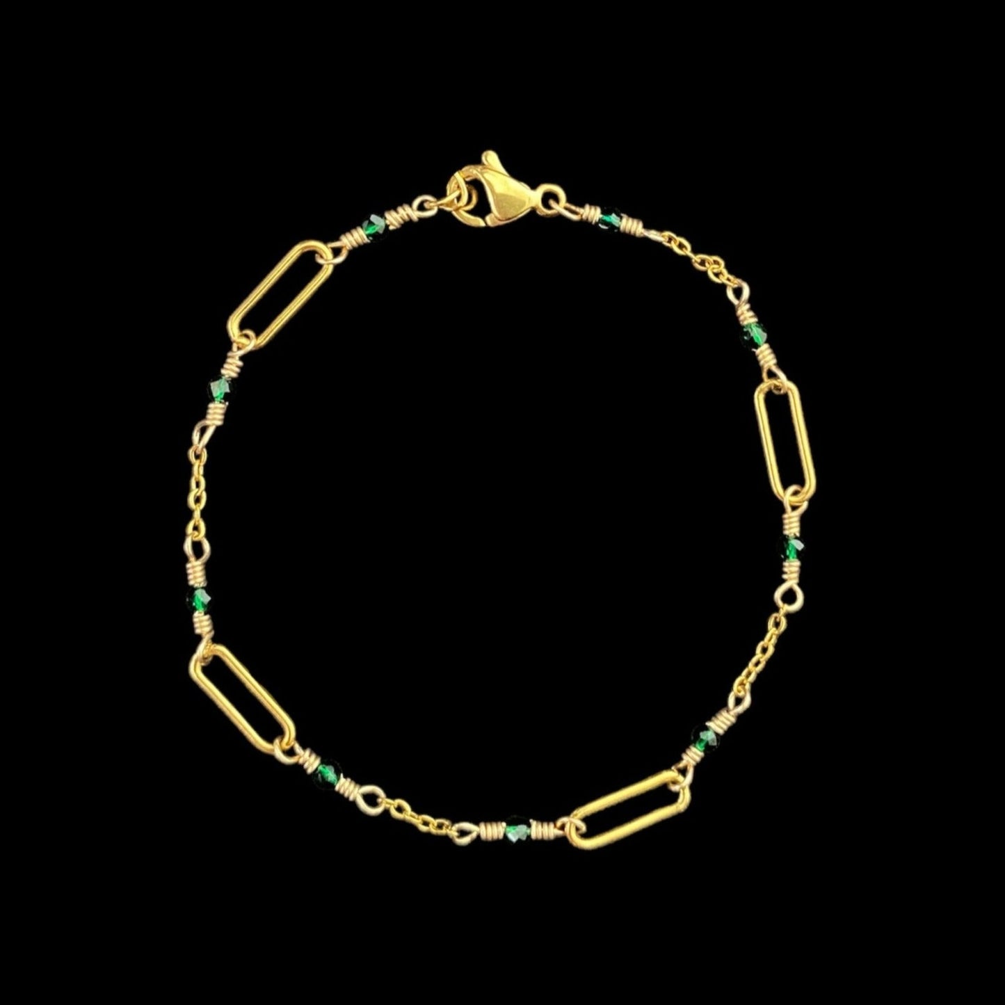 VELA SET - EMERLAD - NECKLACE, EARRINGS, BRACELET