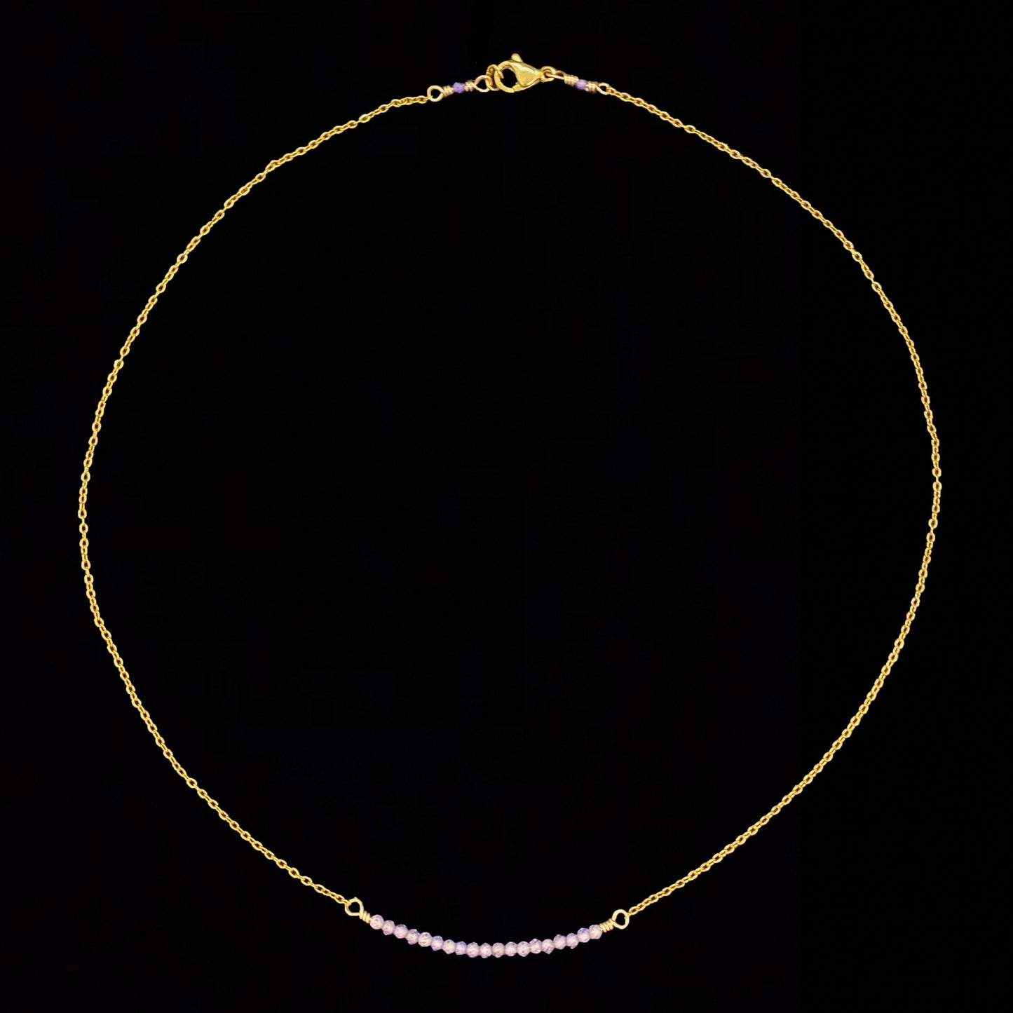 CIERLO SET - PURPLE ZIRCON - NECKLACE, EARRINGS, BRACELET