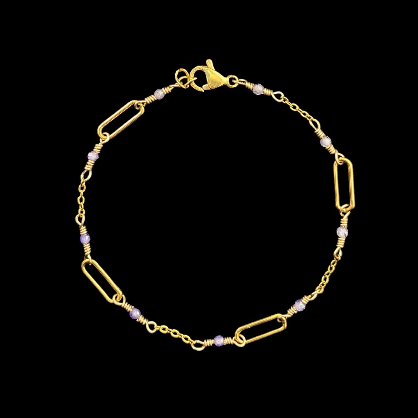 VELA SET - PURPLE ZIRCON - NECKLACE, EARRINGS, BRACELET