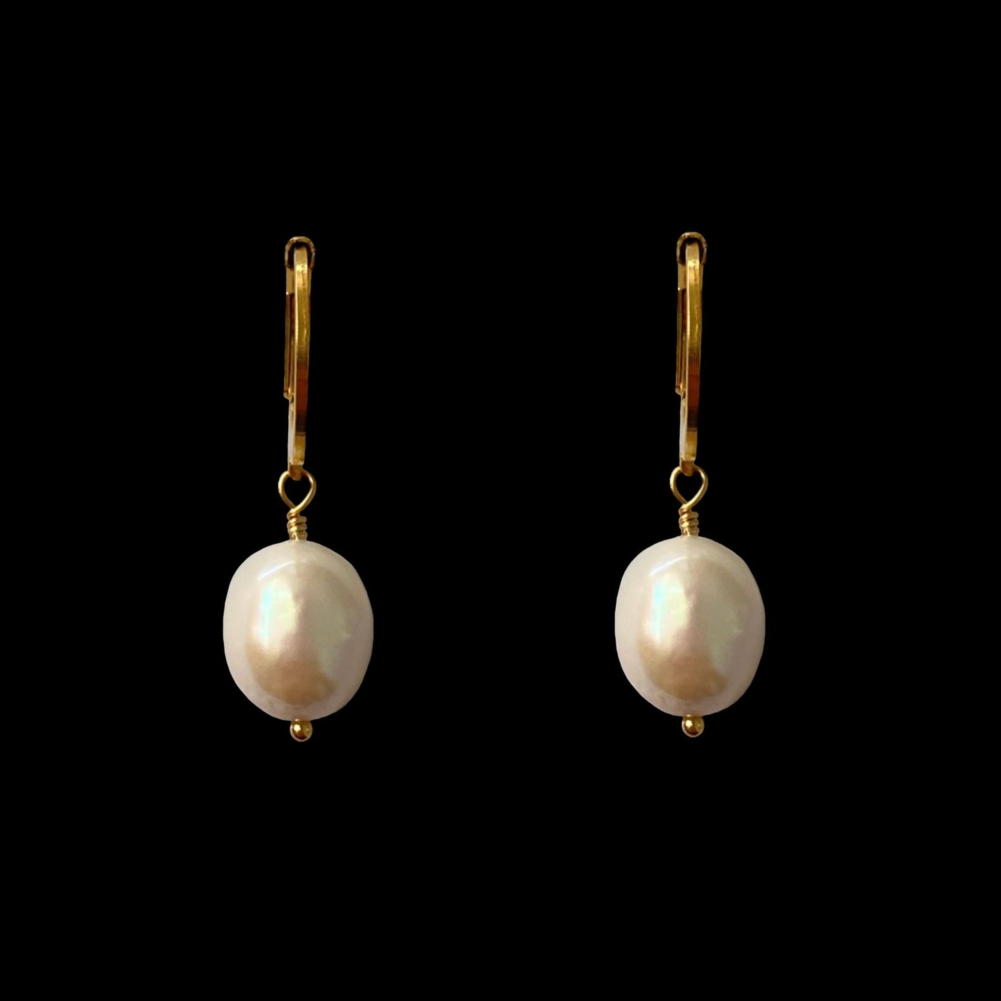 CLASSIC FRESHWATER PEARL EARRINGS - LARGE