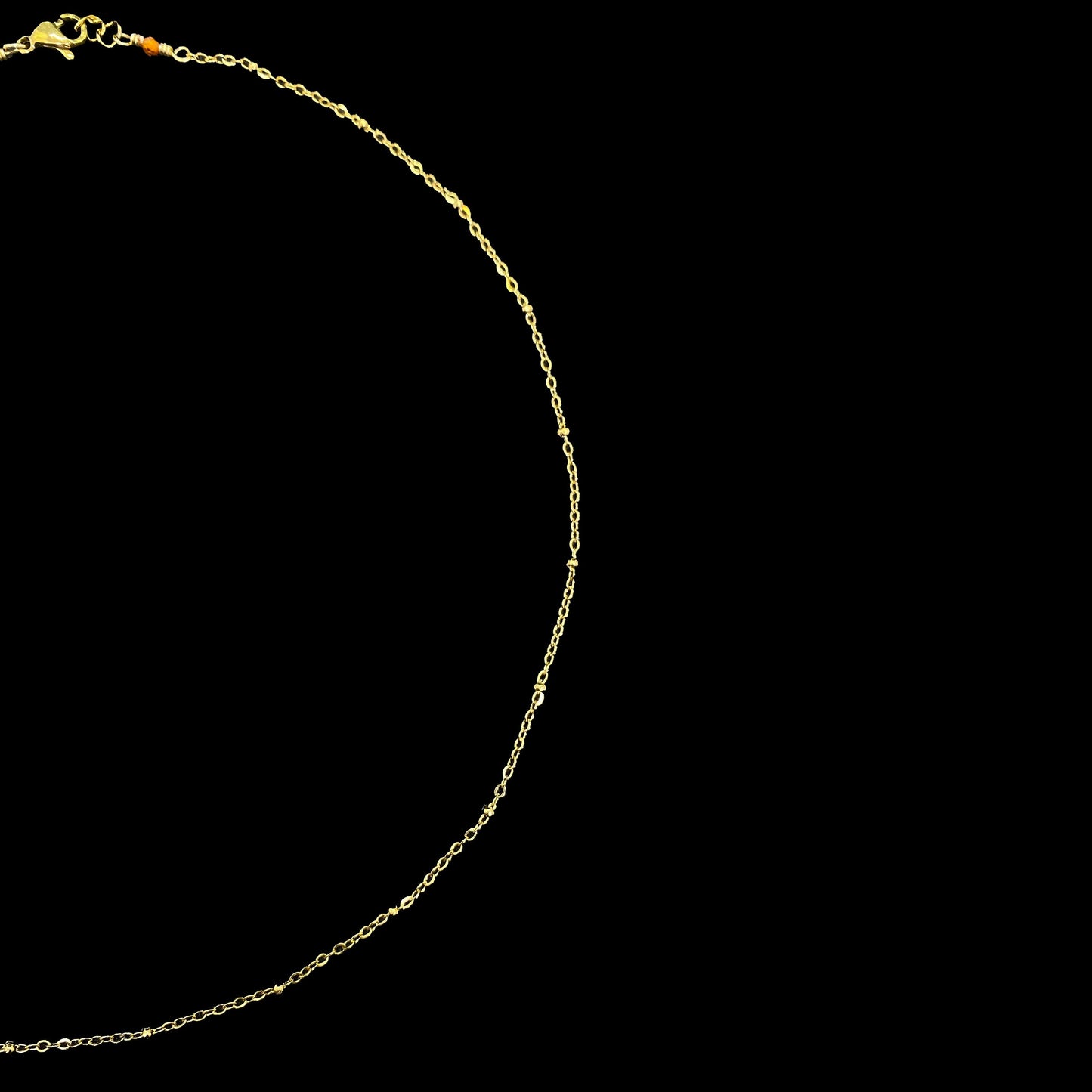 GOLD PEBBLE NECKLACE -1MM
