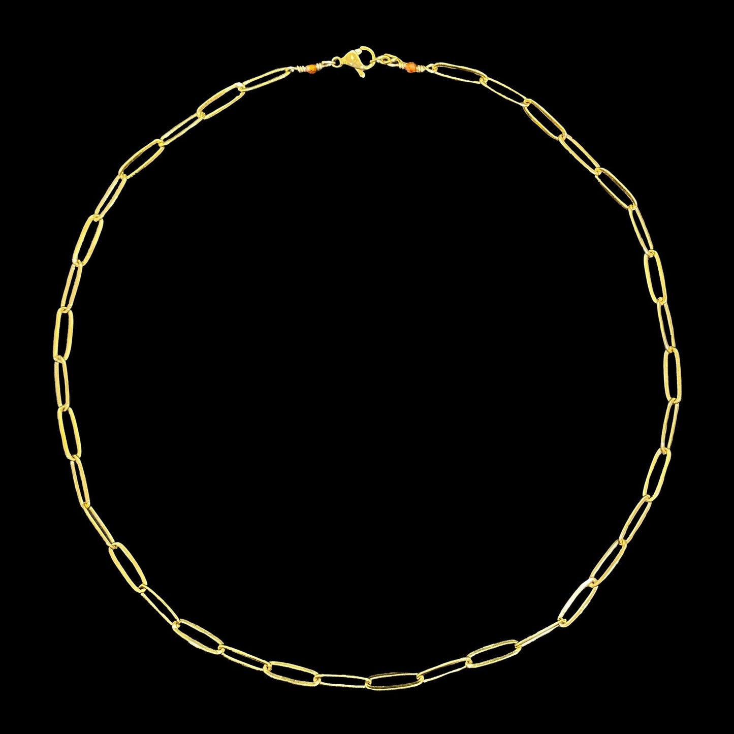 GOLD PAPERCLIP CHAIN -4MM