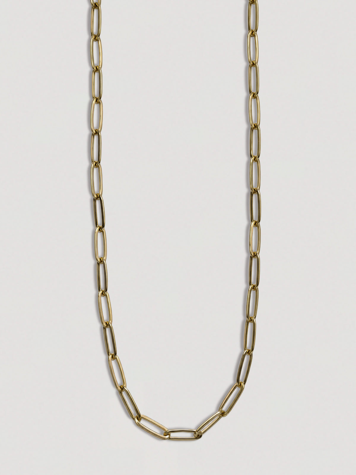 GOLD PAPERCLIP CHAIN -4MM