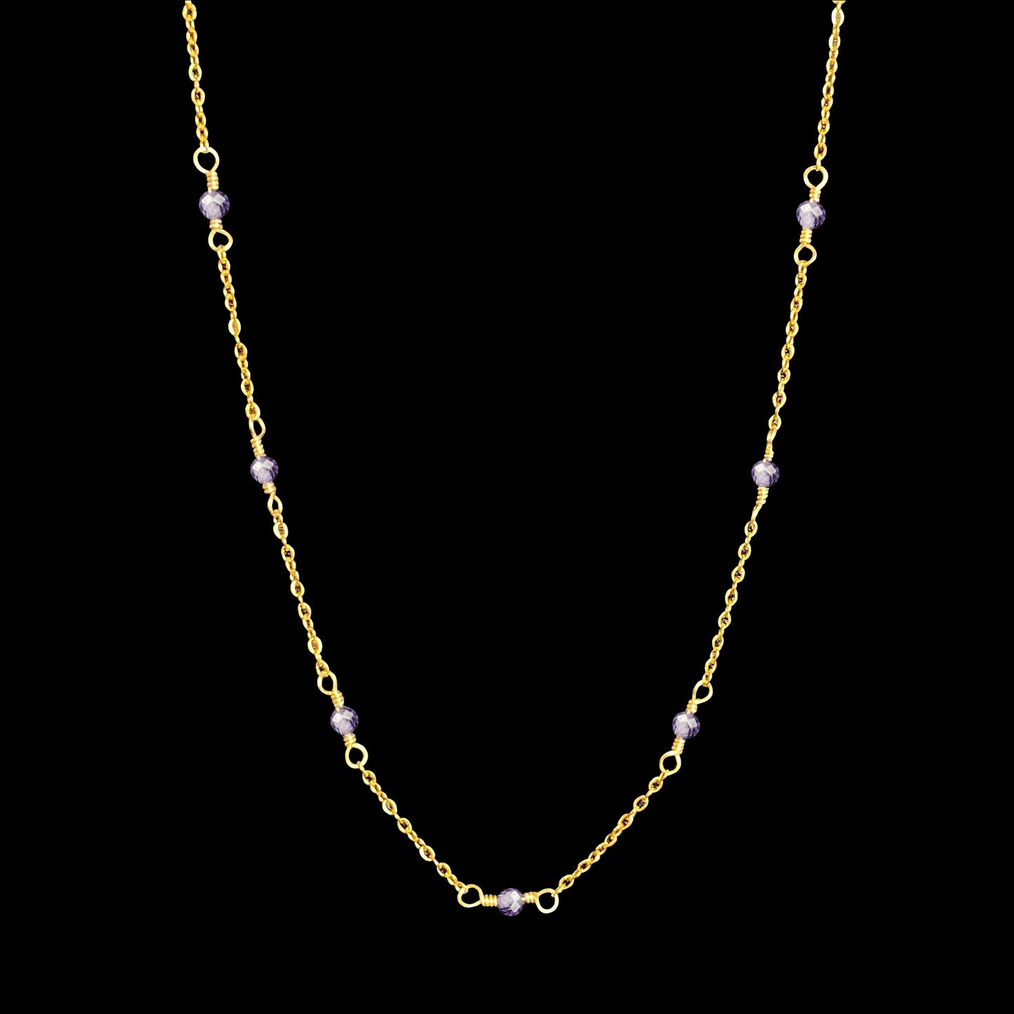 IZA NECKLACE- PURPLE ZIRCON