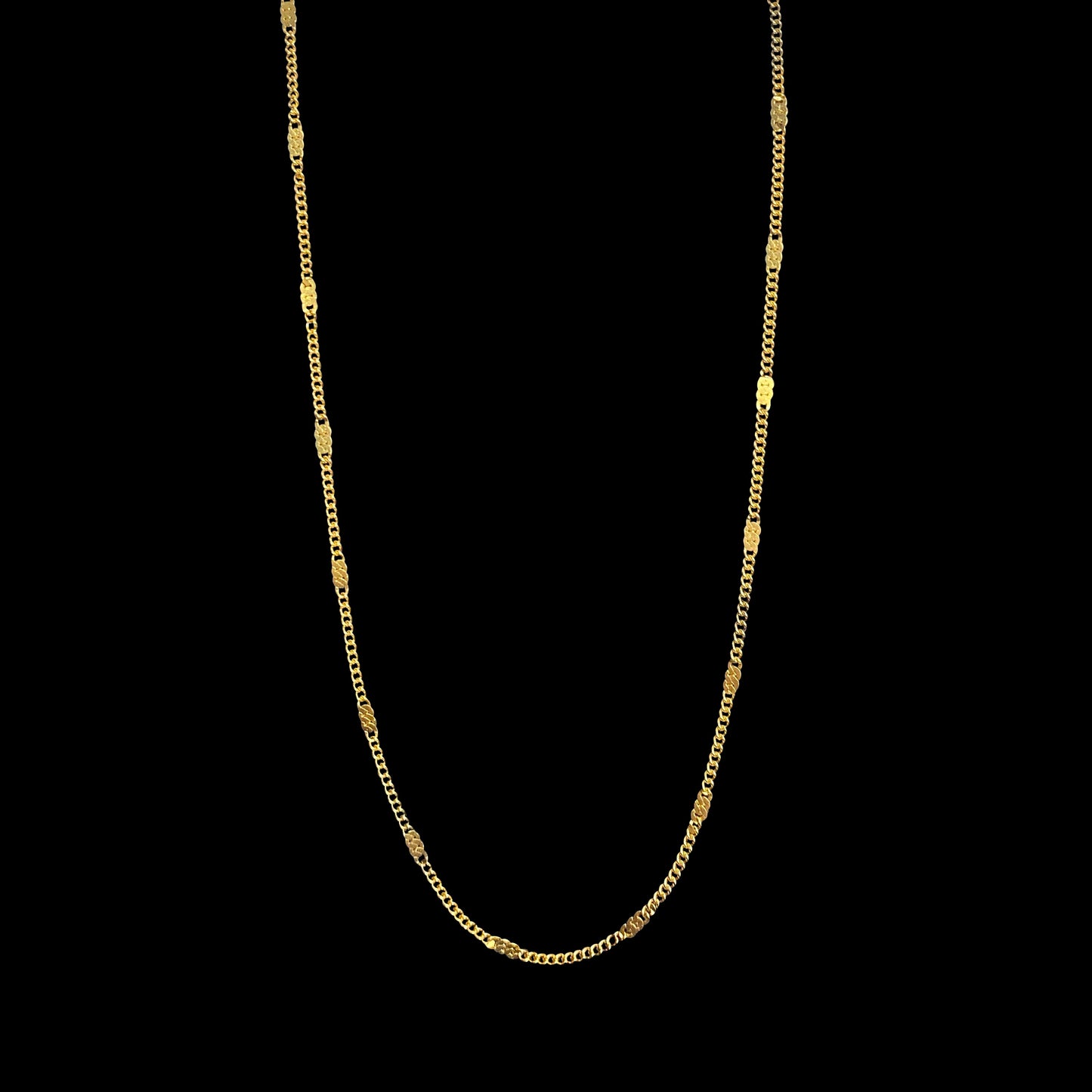 TINY GOLD FIGERO CHAIN - 2MM