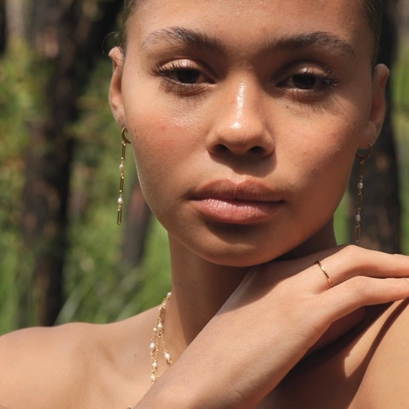 CIERLO SET - FRESHWATER PEARL - NECKLACE, EARRINGS, BRACELET
