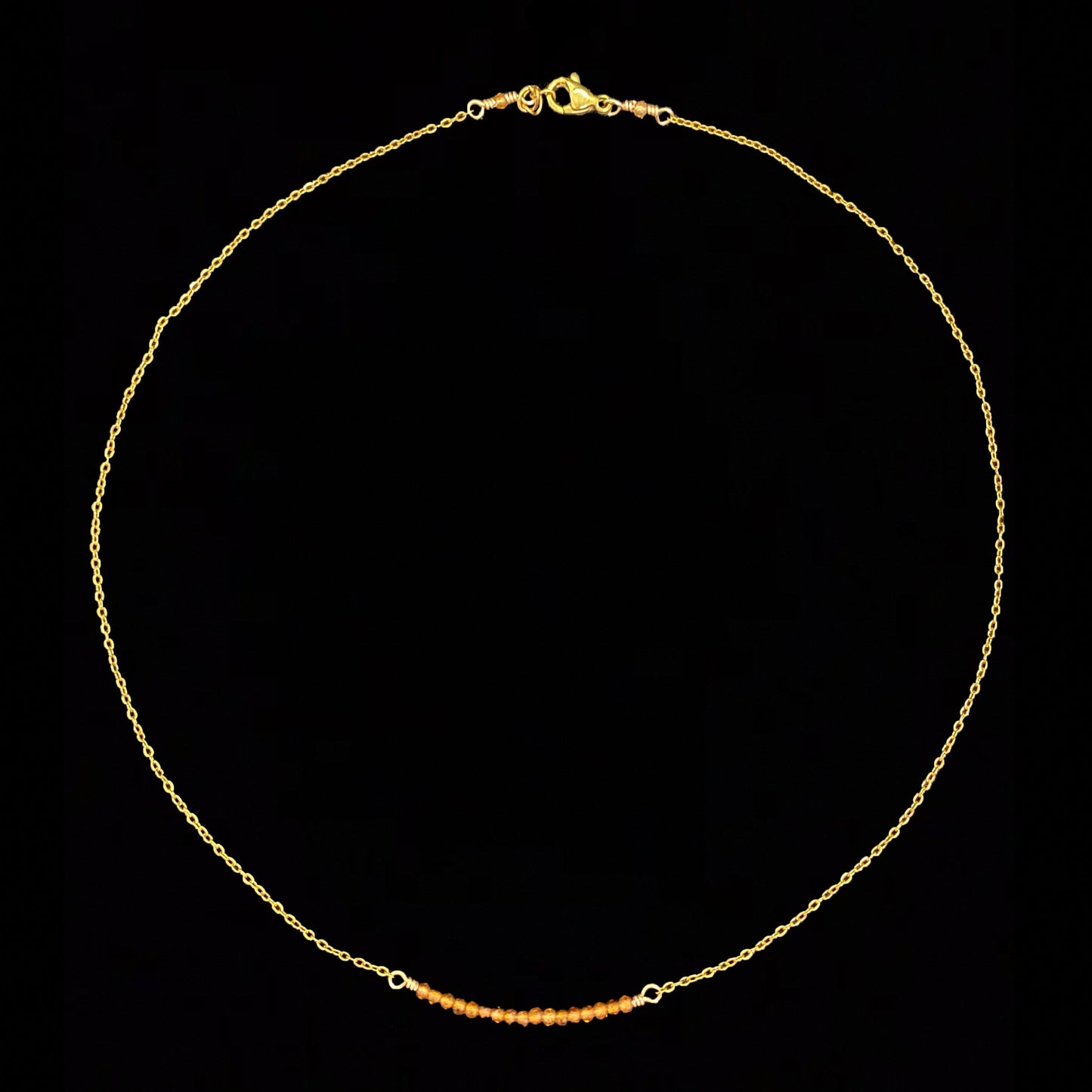 CIERLO NECKLACE - ORANGE GARNET