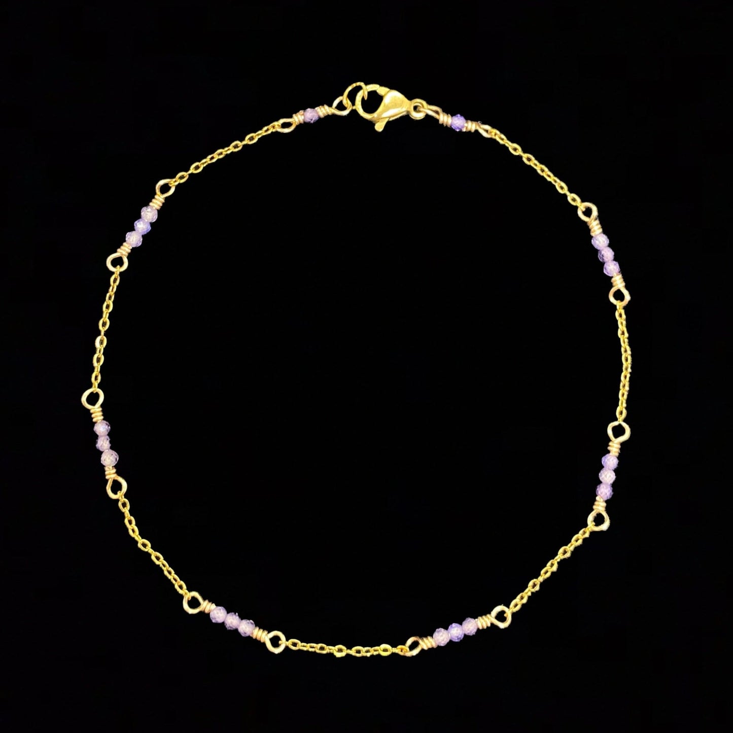 NEOMA ANKLET - PURPLE ZIRCON