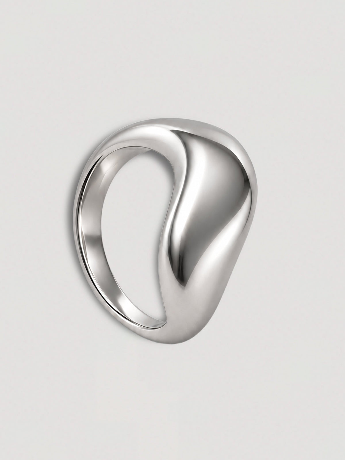 ASYMMETRICAL ORGANIC RING - STAINLESS STEEL