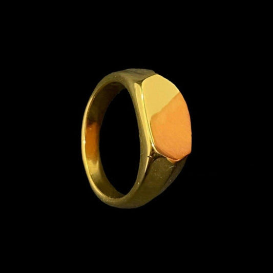 HEXAGONAL SIGNET RING