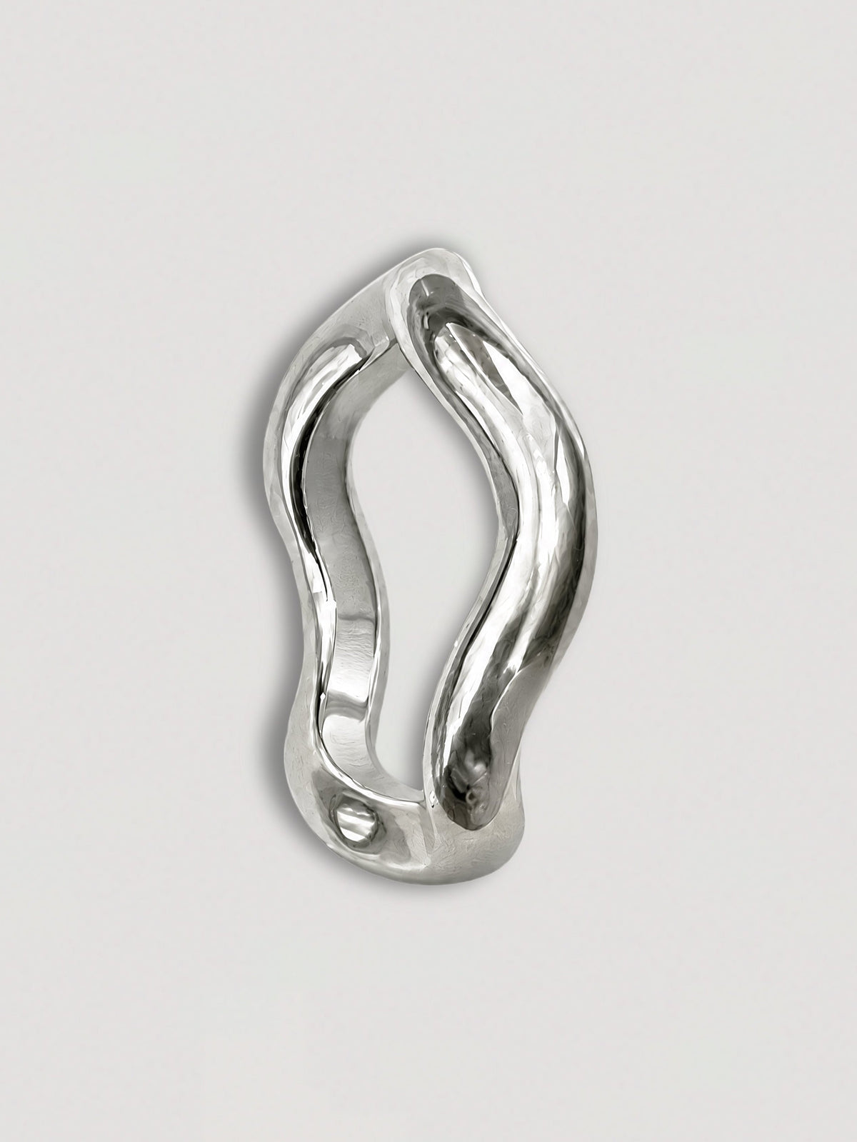 CHUNKY WAVY RING - STAINLESS STEEL