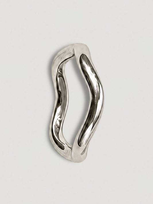 THIN WAVY RING - STAINLESS STEEL