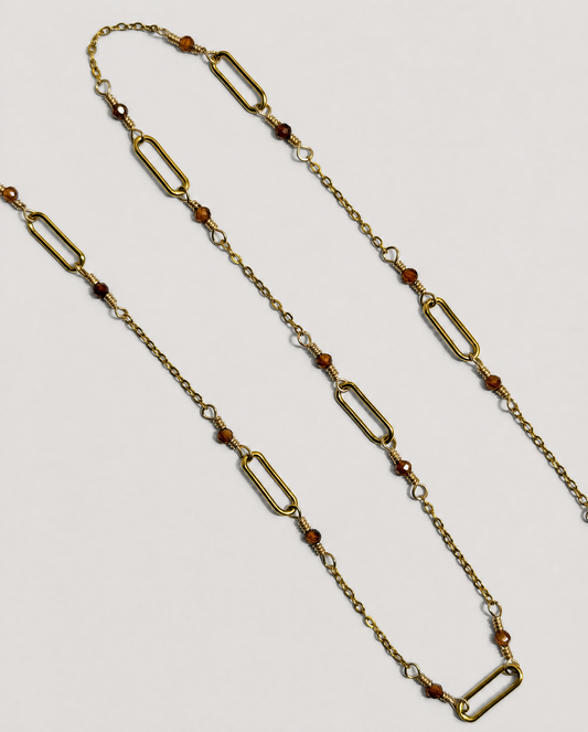 VELA NECKLACE  -  ORANGE GARNET