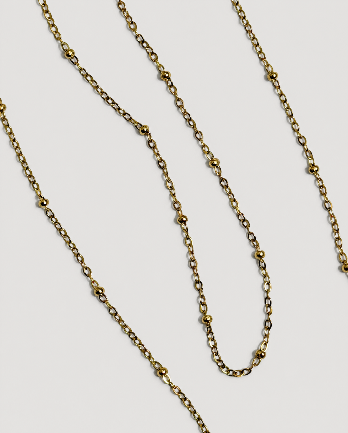 GOLD PEBBLE NECKLACE -1MM