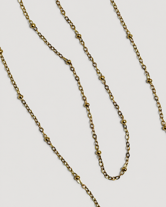 GOLD PEBBLE NECKLACE -1MM