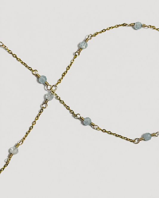 IZA NECKLACE - AQUAMARINE
