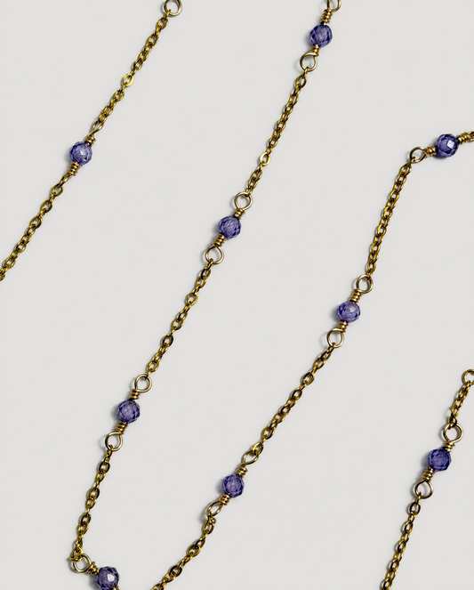 IZA NECKLACE- PURPLE ZIRCON