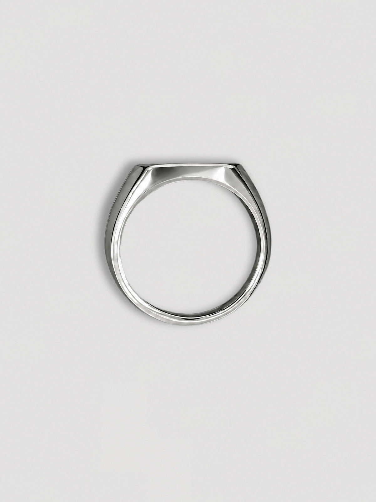 HEXAGONAL SIGNET RING - STAINLESS STEEL