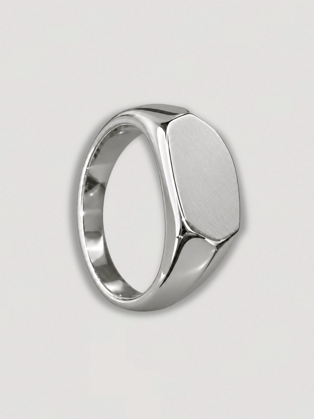 HEXAGONAL SIGNET RING - STAINLESS STEEL