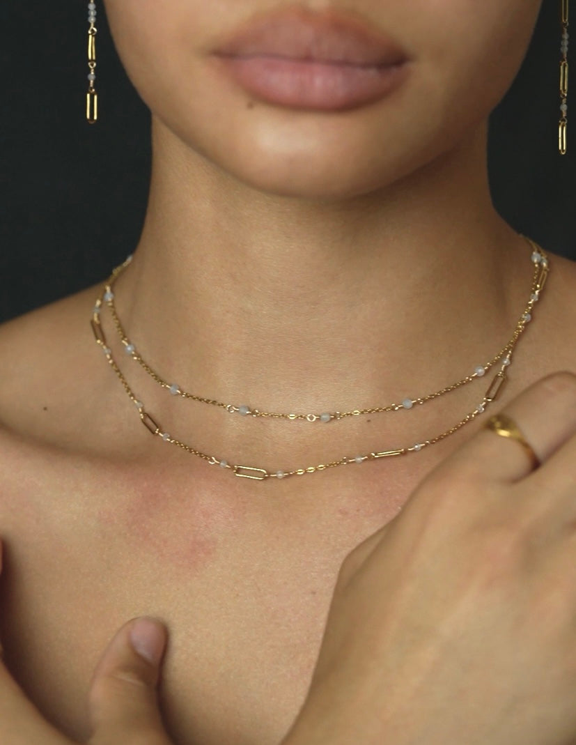 IZA NECKLACE - AQUAMARINE