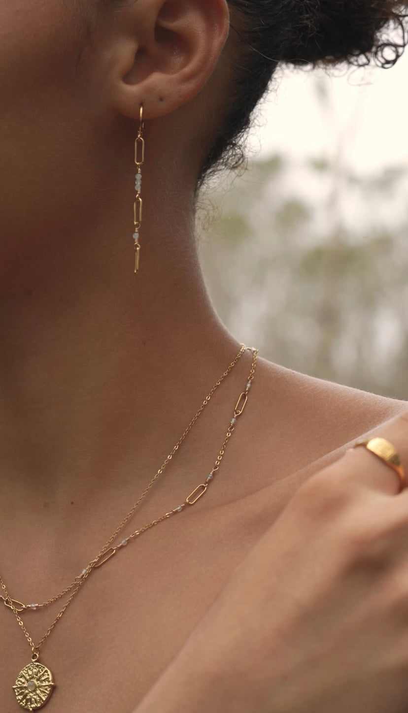 SUN PENDANT NECKLACE - TOURMALINE
