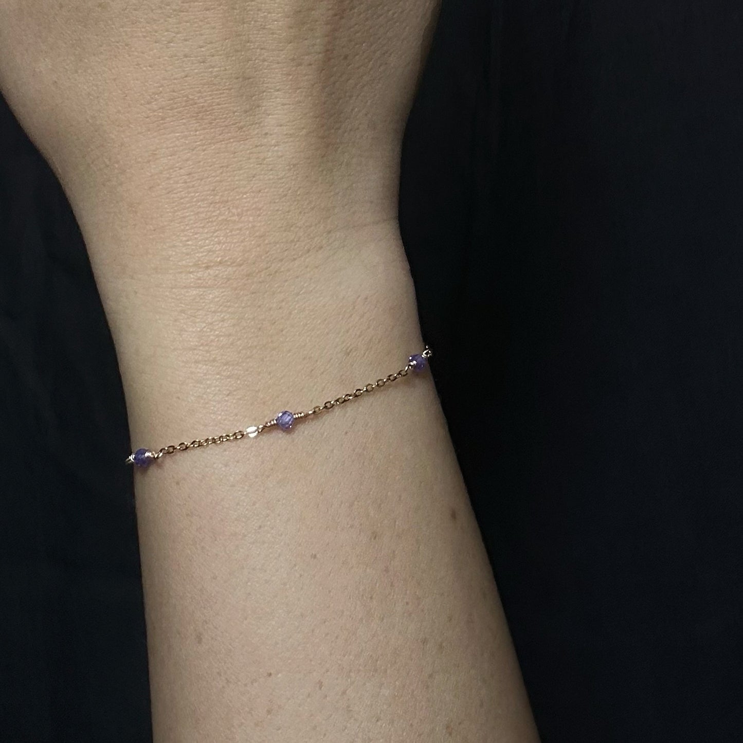 IZA SET - PURPLE ZIRCON - NECKLACE, EARRINGS, BRACELET