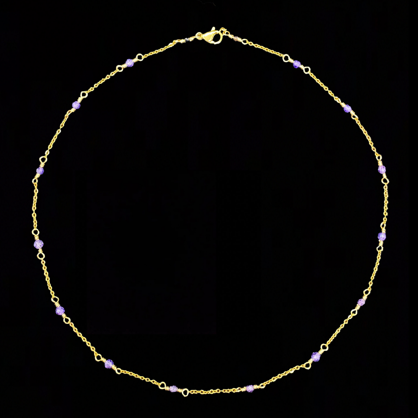 IZA SET - PURPLE ZIRCON - NECKLACE, EARRINGS, BRACELET