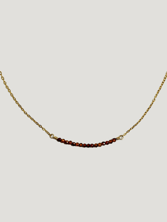 CIERLO NECKLACE - ORANGE GARNET