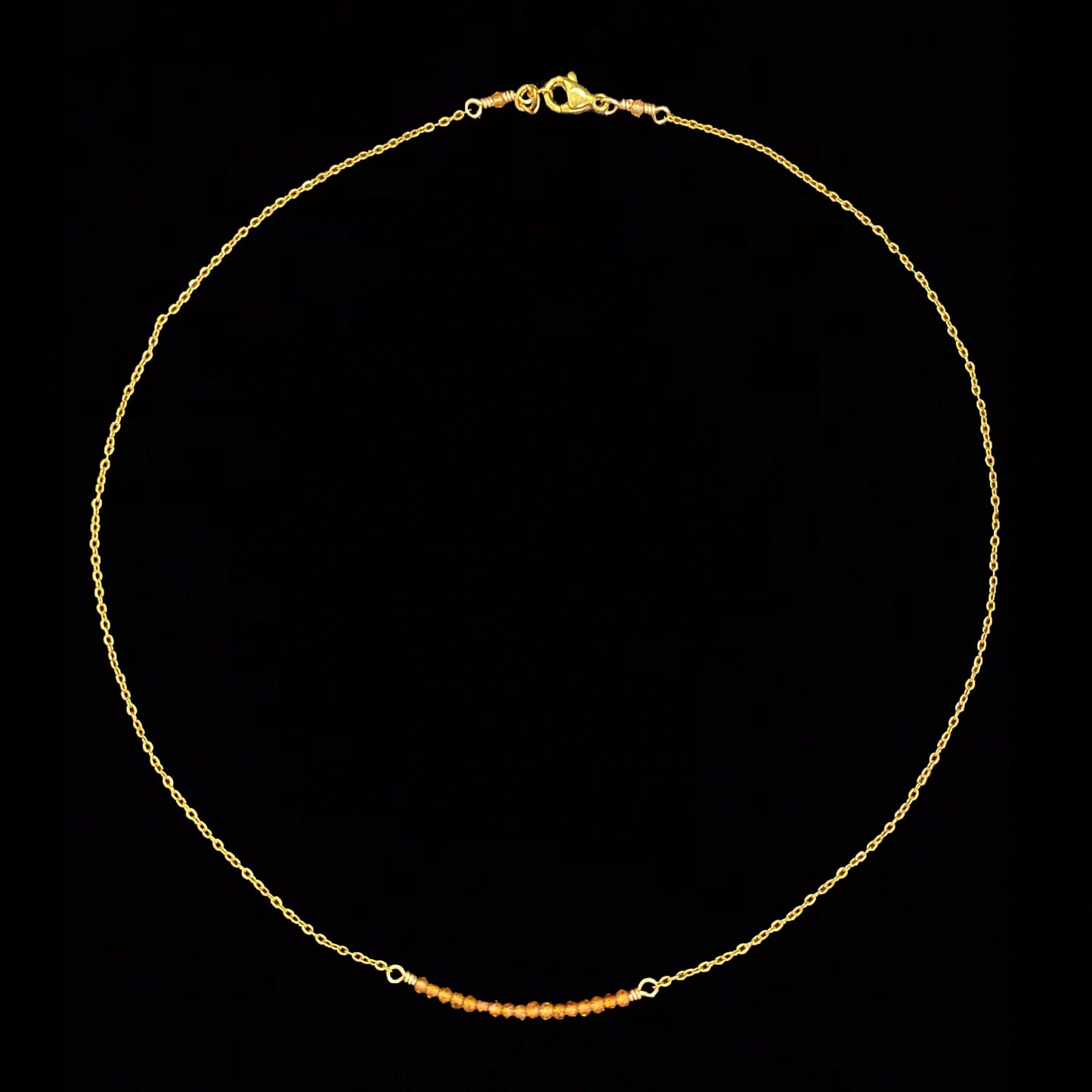 CIERLO SET - ORANGE GARNET - NECKLACE, EARRINGS, BRACELET