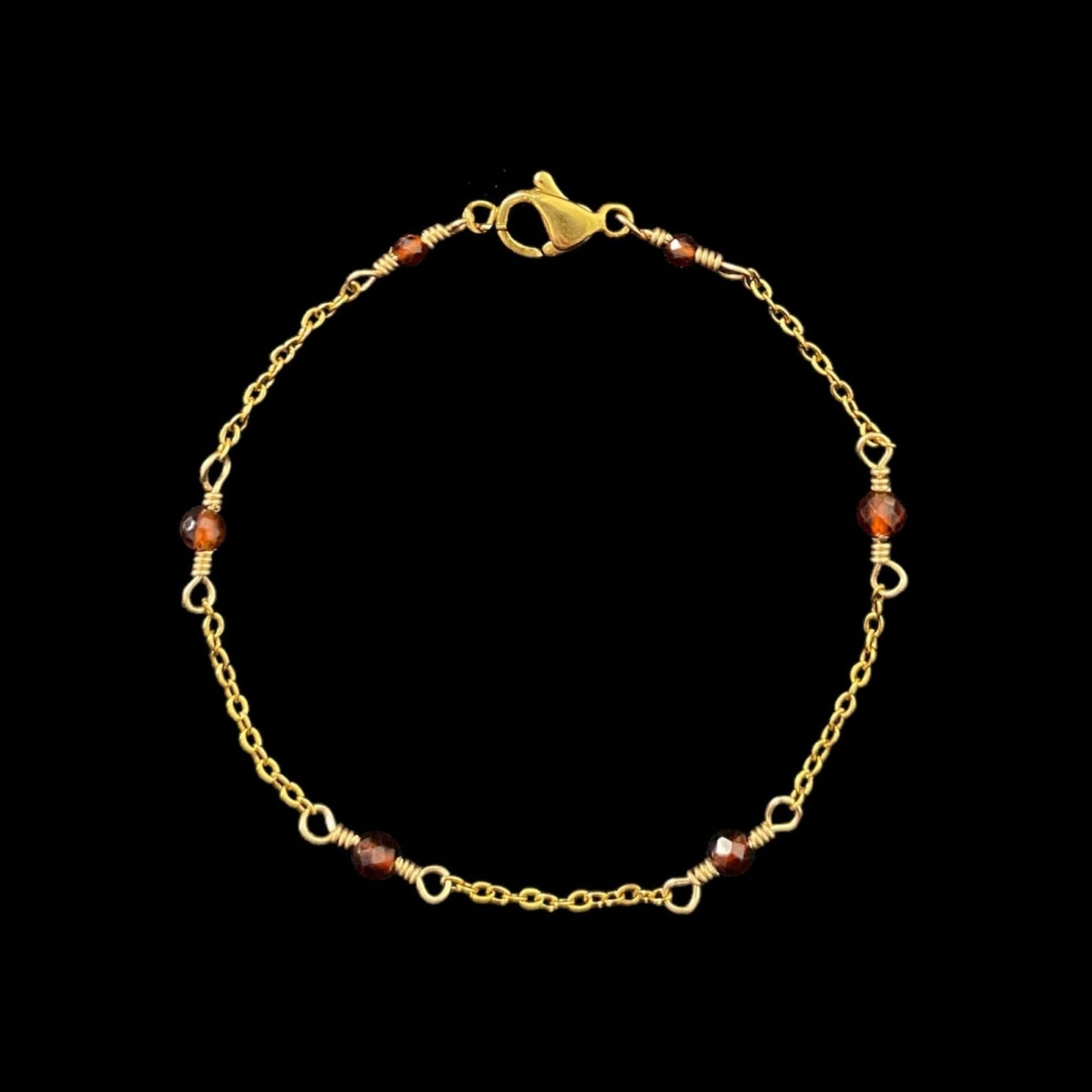 IZA BRACELET - ORANGE GARNET