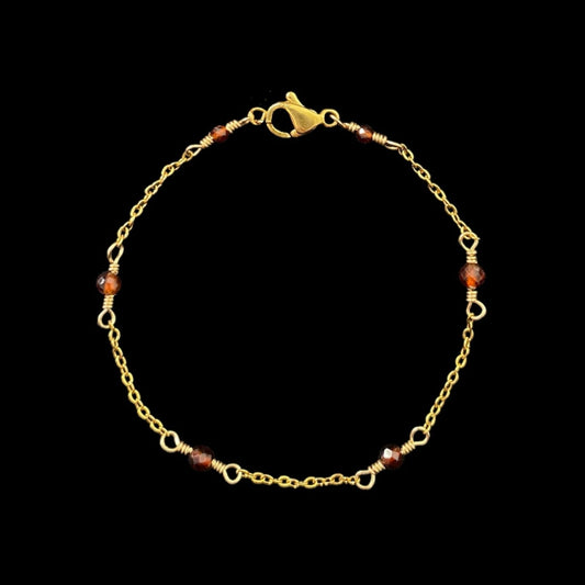 IZA BRACELET - ORANGE GARNET