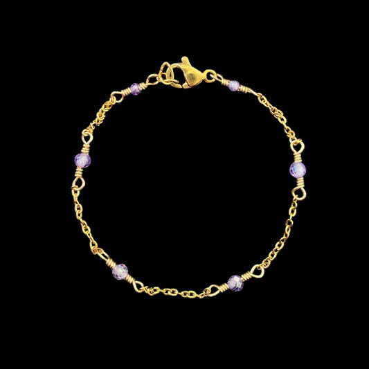 IZA BRACELET - PURPLE ZIRCON