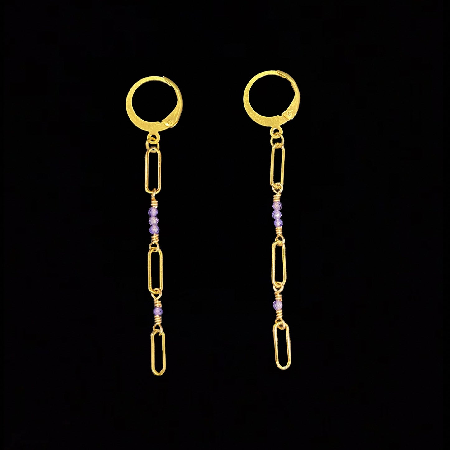 VELA SET - PURPLE ZIRCON - NECKLACE, EARRINGS, BRACELET