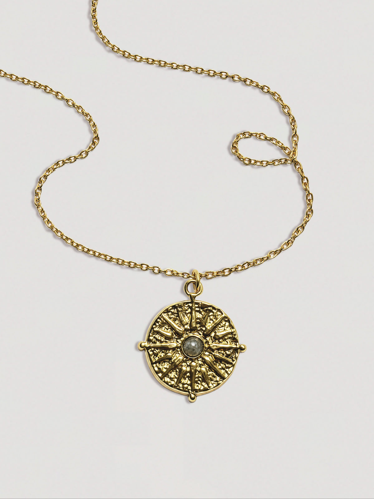 SUN PENDANT NECKLACE - TOURMALINE