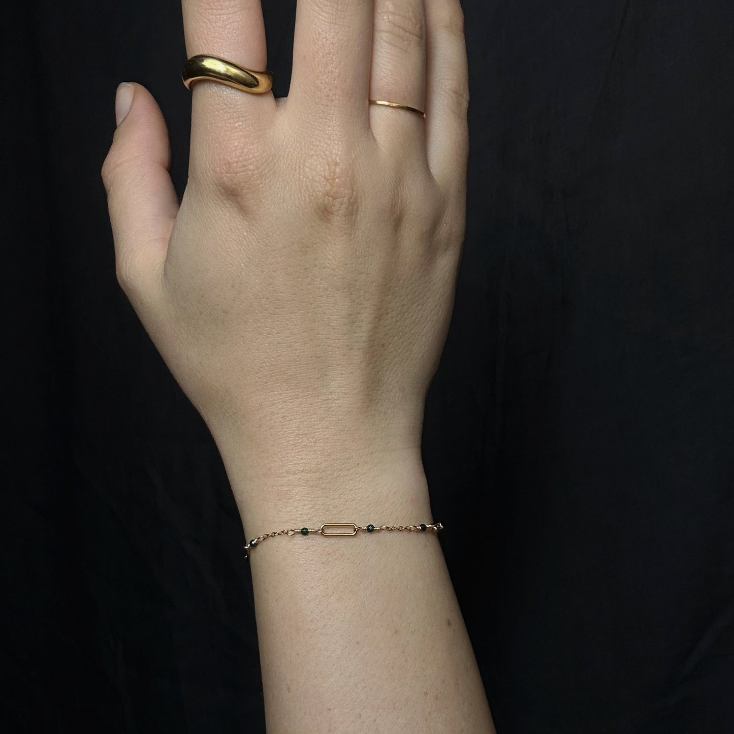 VELA SET - EMERLAD - NECKLACE, EARRINGS, BRACELET