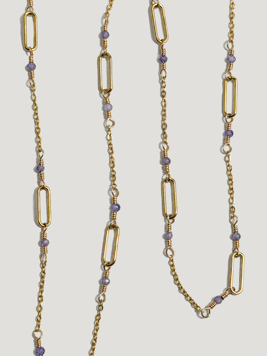 VELA NECKLACE- PURPLE ZIRCON