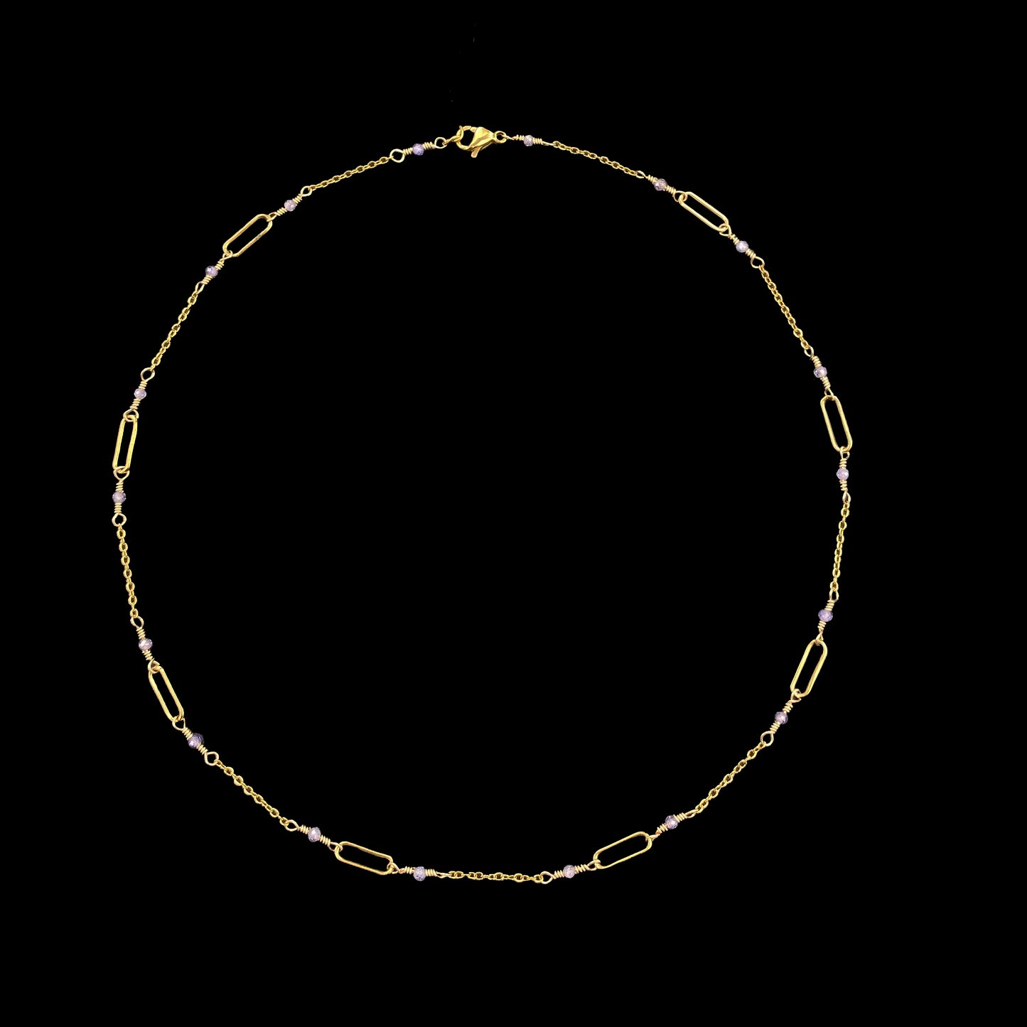 VELA NECKLACE- PURPLE ZIRCON