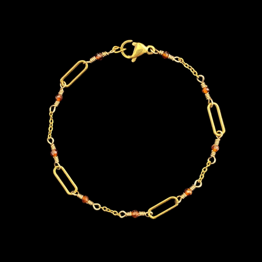 VELA BRACELET - ORANGE GARNET