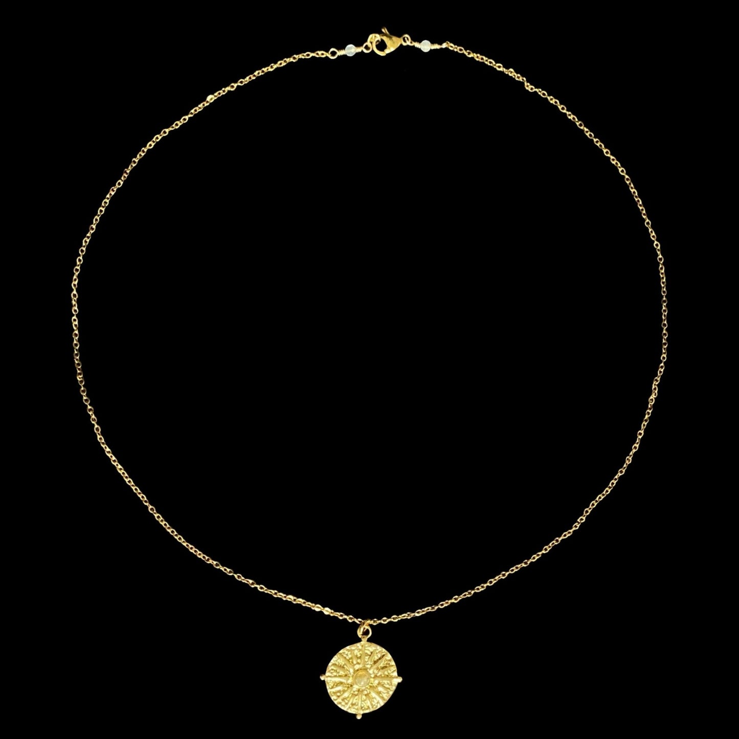 SUN PENDANT NECKLACE - TOURMALINE