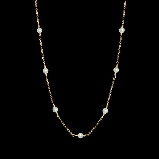 IZA NECKLACE - AQUAMARINE
