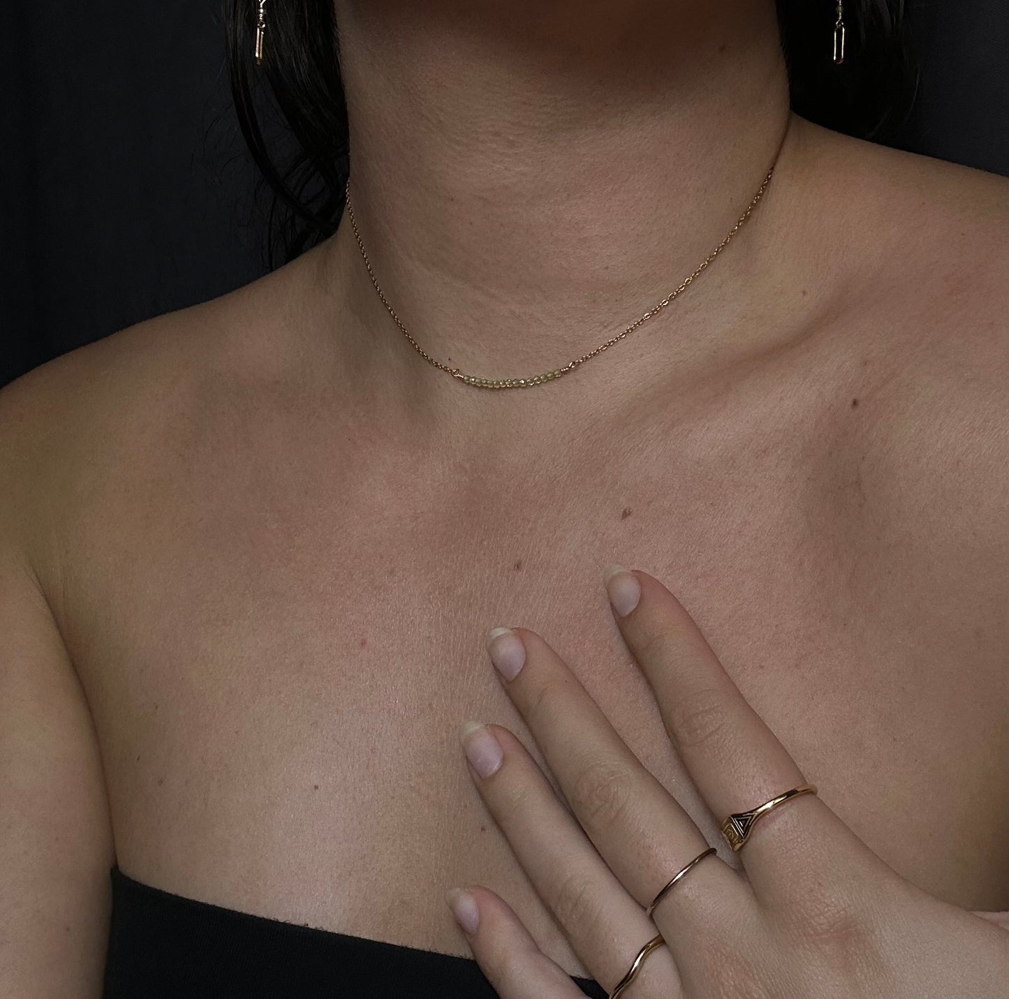 CIERLO SET - PERIDOT - NECKLACE, EARRINGS, BRACELET