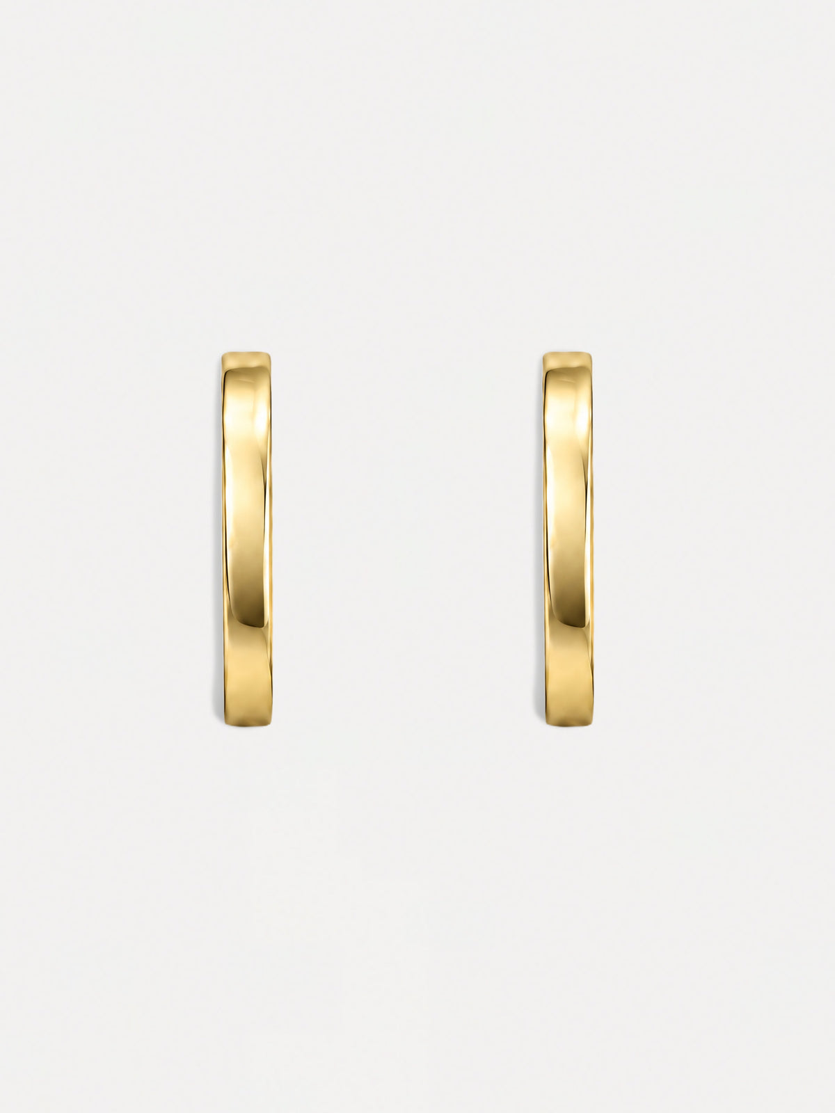 ELONGATED GOLD HOOP EARRINGS