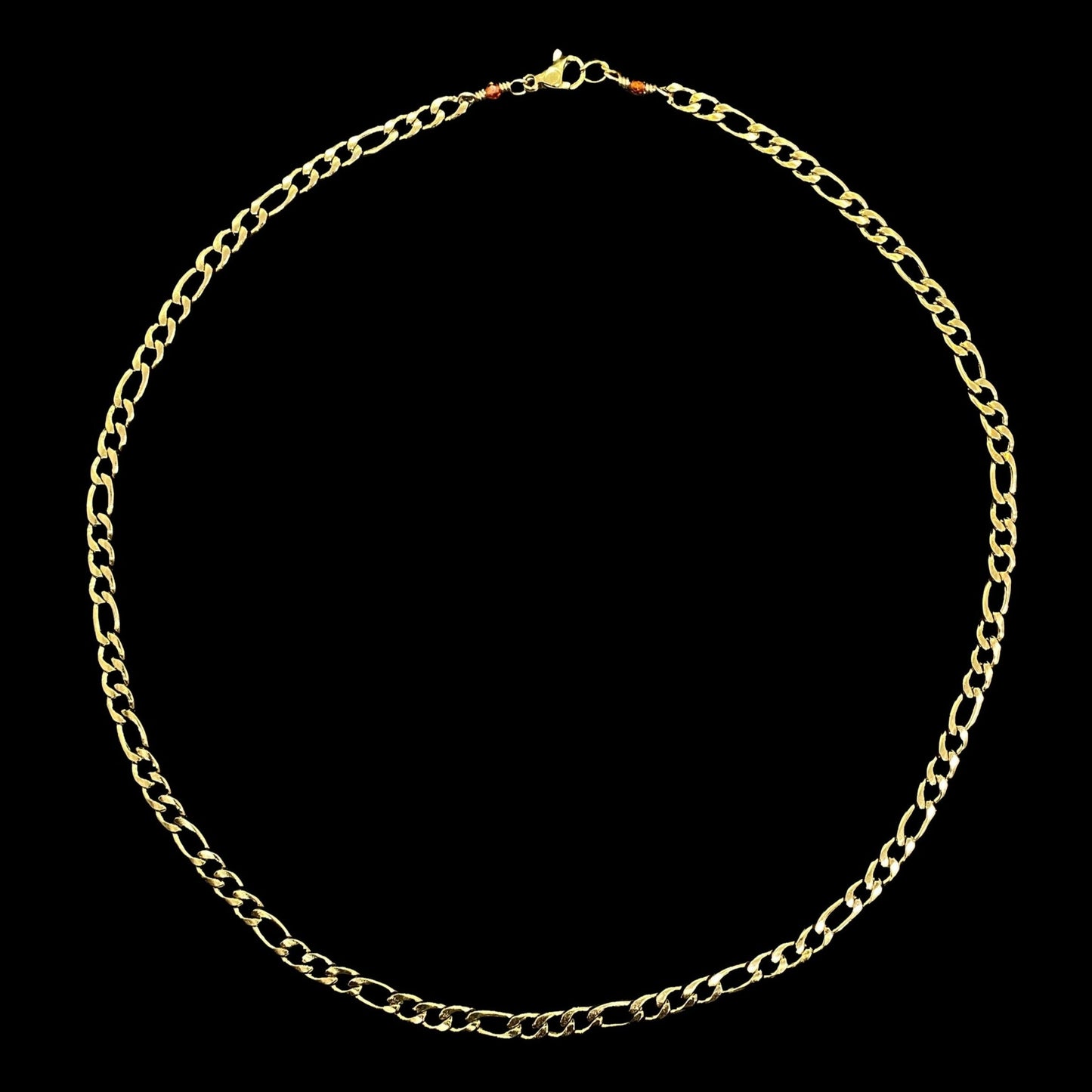 4MM GOLD FIGERO CHAIN NECKLACE